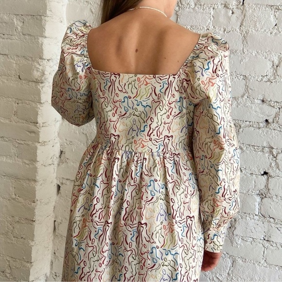 Lisa Says Gah! Lena Painted Ladies Tie Front Babydoll Dress - Picture 5 of 16